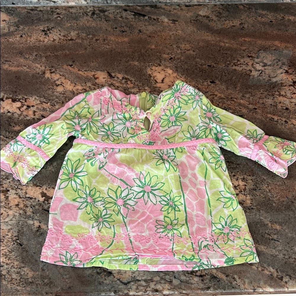 Lilly Pulitzer Pink and Green Floral Dress